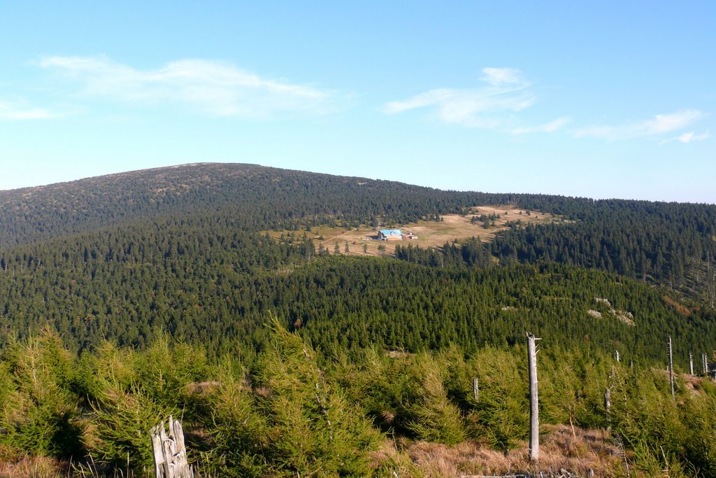 Panorama Śnieżnika 1425 m n.p.m. i Hali Pod Śnieżnikiem ze Średniaka by szeremetakarol