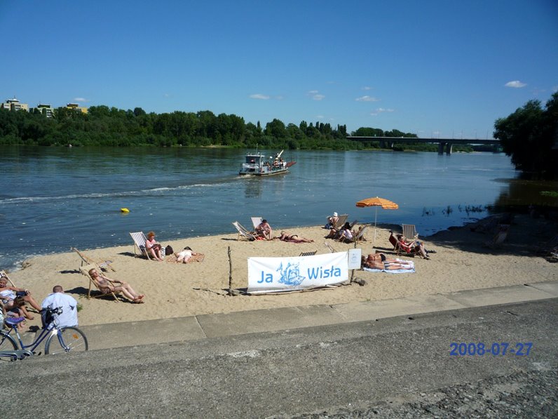 Plaża miejska i prom na Wiśle by Inemuri