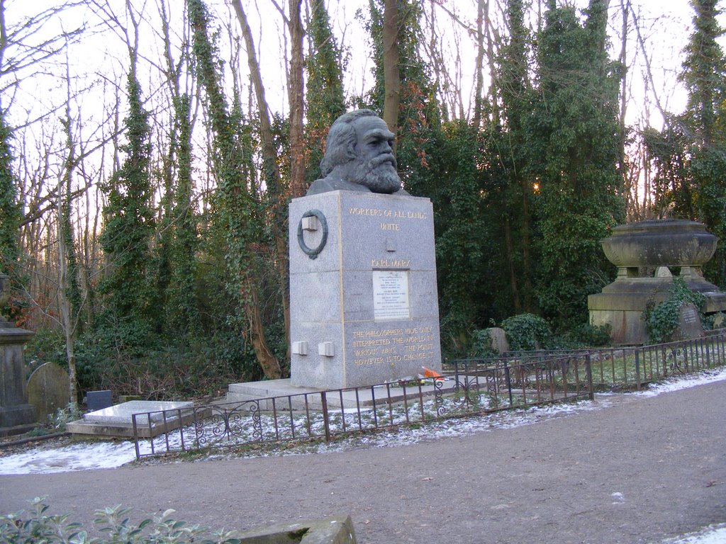 London Highgate Cemetery- tomb of Karl Marx by Ivan Michalko