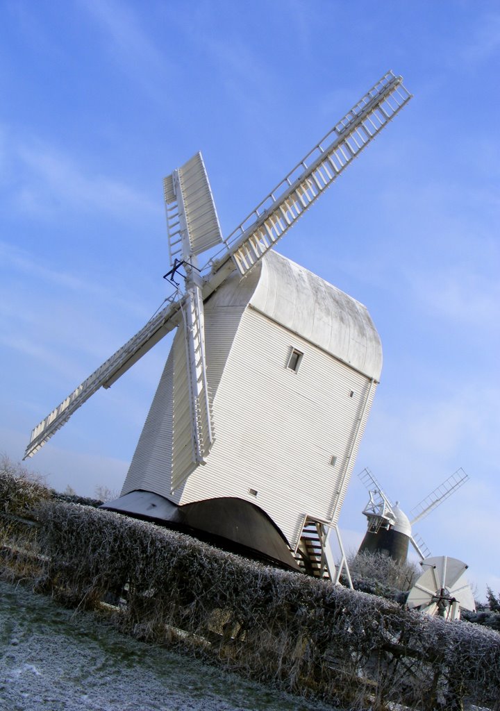 Windmill - Jack and Jill mills, Clayton, West Sussex by Justin Brice