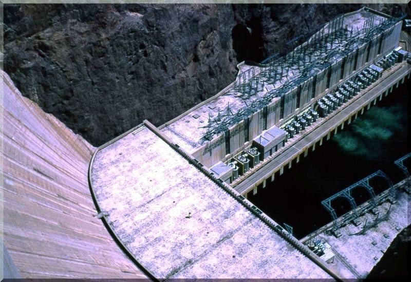 Discharge End of Hoover Dam by Bob Woloszyn