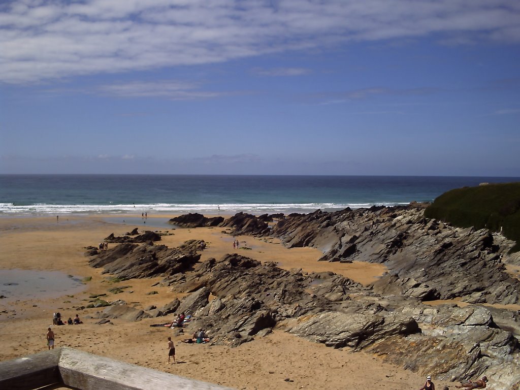 Fistral from surf center rocks by Nathan Joe Hobbs