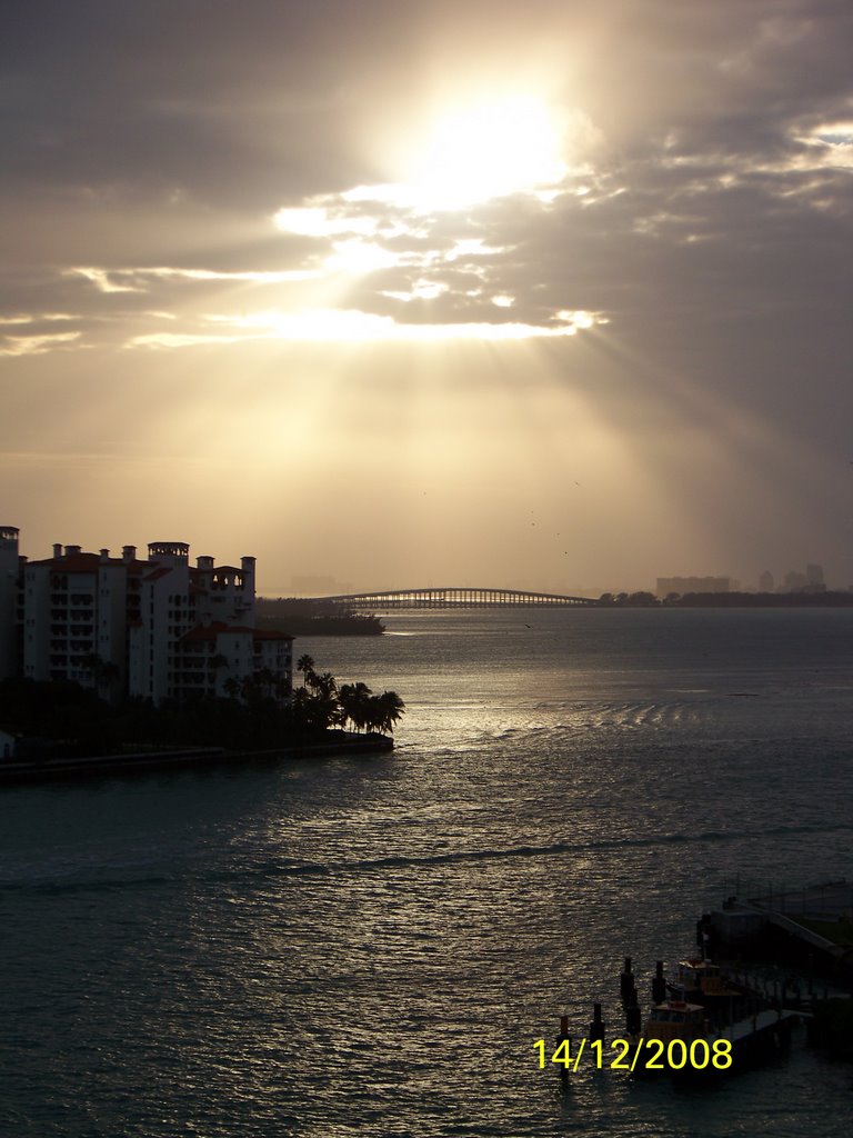 Sunset Port of Miami by Ali Chaikoski