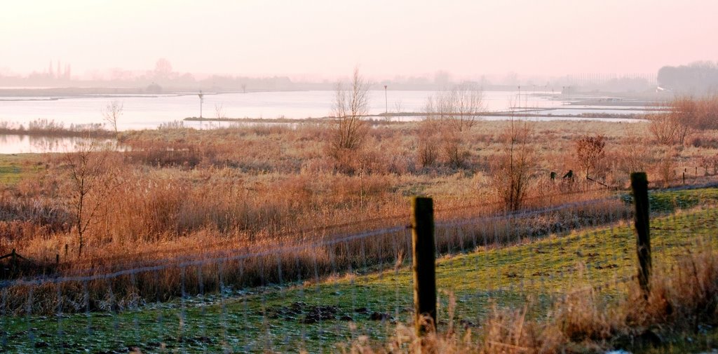 View on river Lek at Honswijk on Dec 29th, 2008 by Helmer van Rhijn