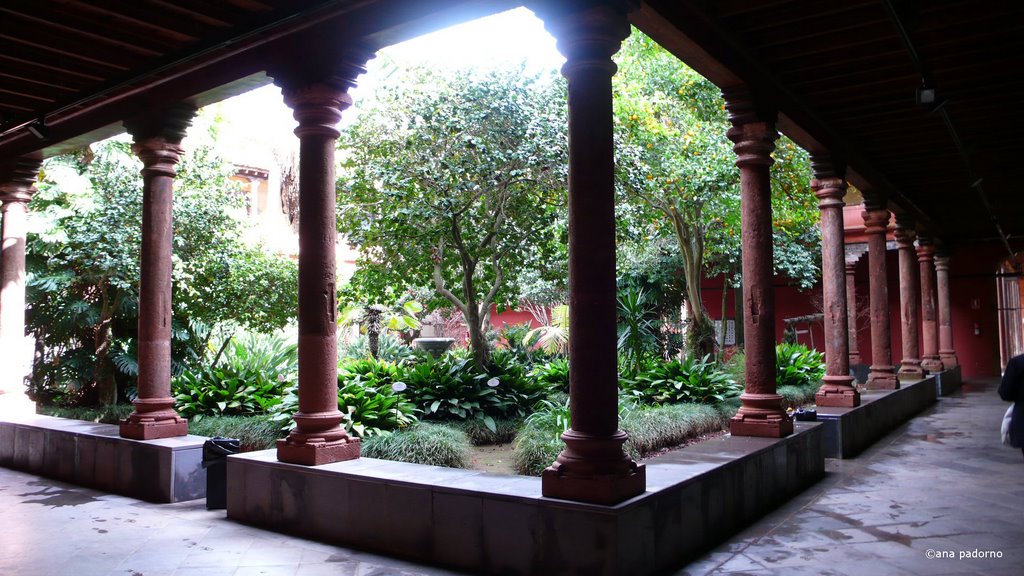 Patio del Instituo Canarias Cabrera Pinto, sede en Tenerife de la Academia Canaria de la Lengua, La Laguna by Ana Padorno