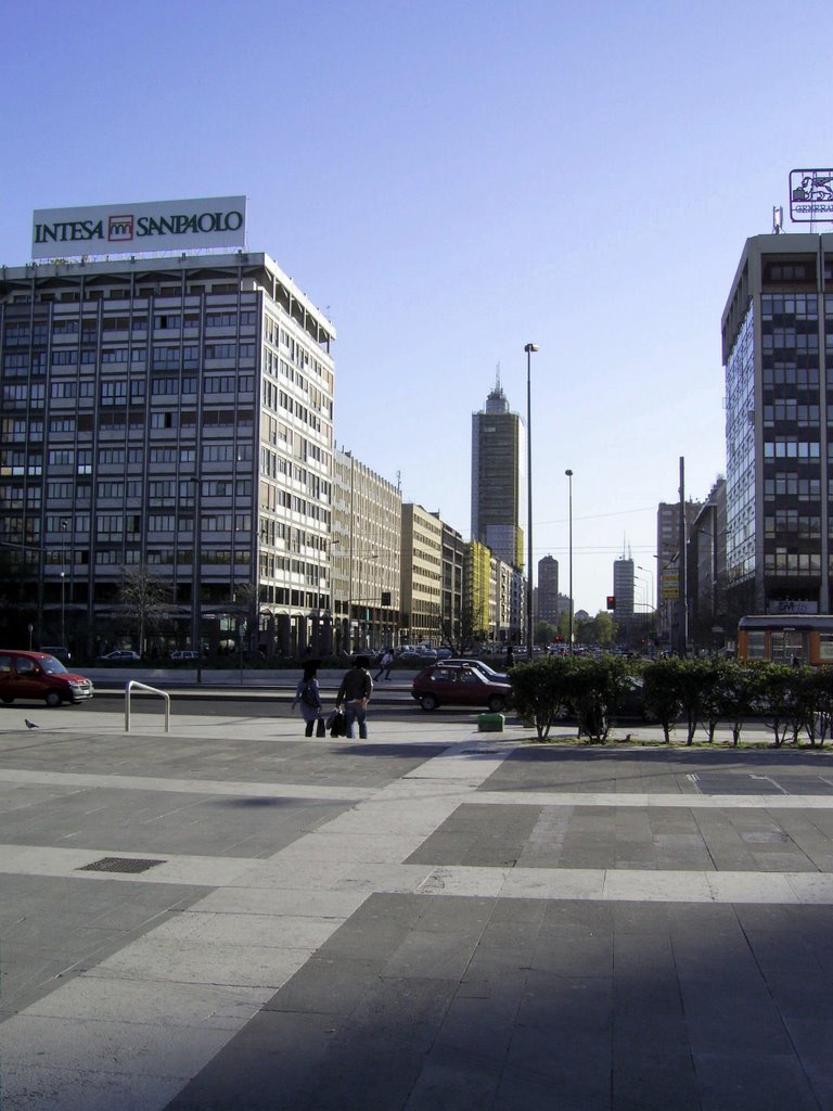 Milan, Italy, view from Centrale railroad station by Gelo Valle