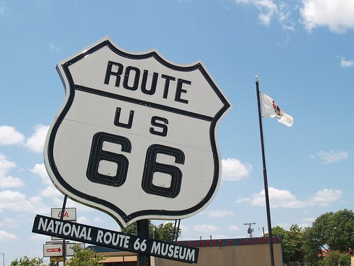 Nat. Rt. 66 - US 66 Sign by Candy-Man