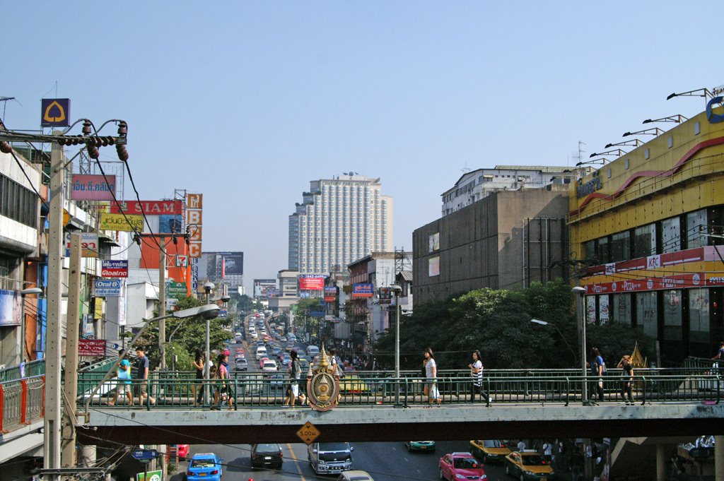 View from Victory Monument towards Century Park Hotel by Uwe Schwarzbach