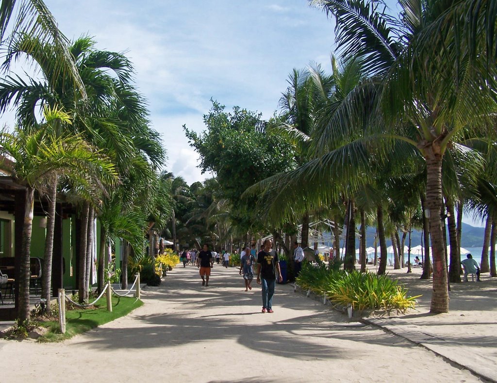 Sea side walk boracay by Juliet Cullen