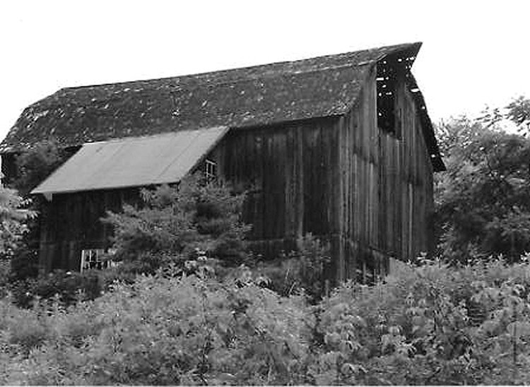 Old Barn 70's (fell down) by Geraldine Clark