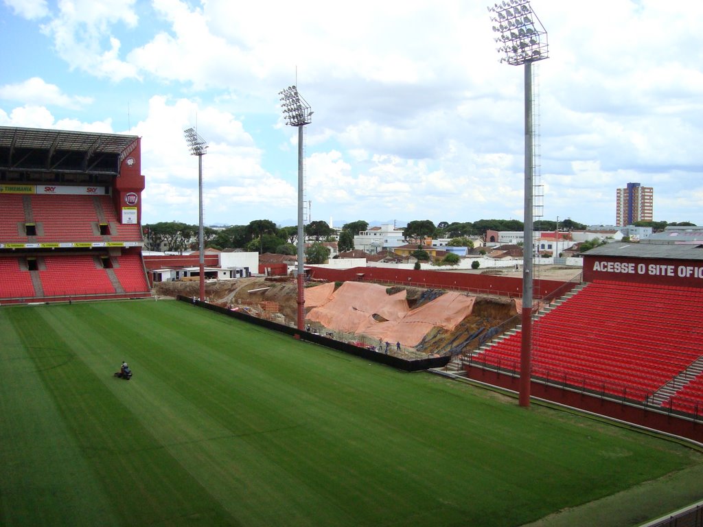 Arquibancada em construção na Arena - Verão 09 by Profº Edival Bueno