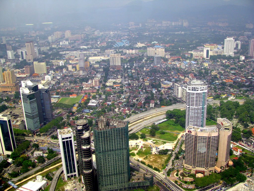 View of KL showing National Theatre (Blue Roof) taken from the KL Tower by J Roskilly