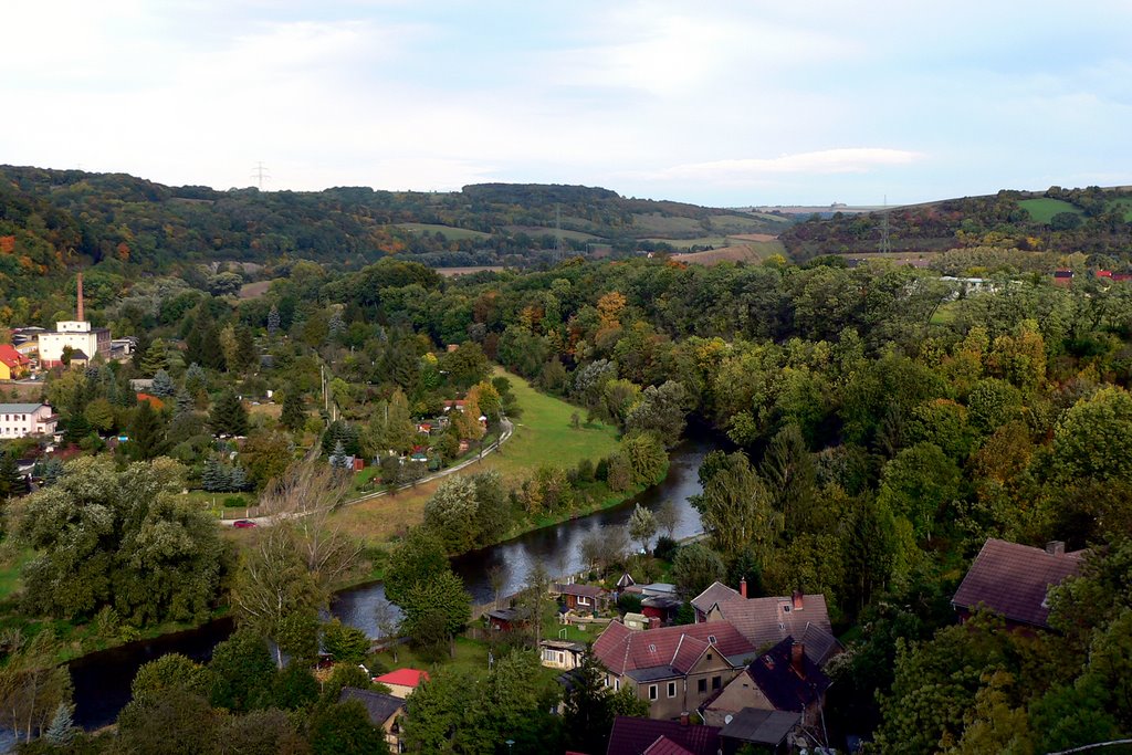 Camburg / Saale - Blick vom Wachtberg saaleabwärts zum Scheitfang by Bernd Müller-1