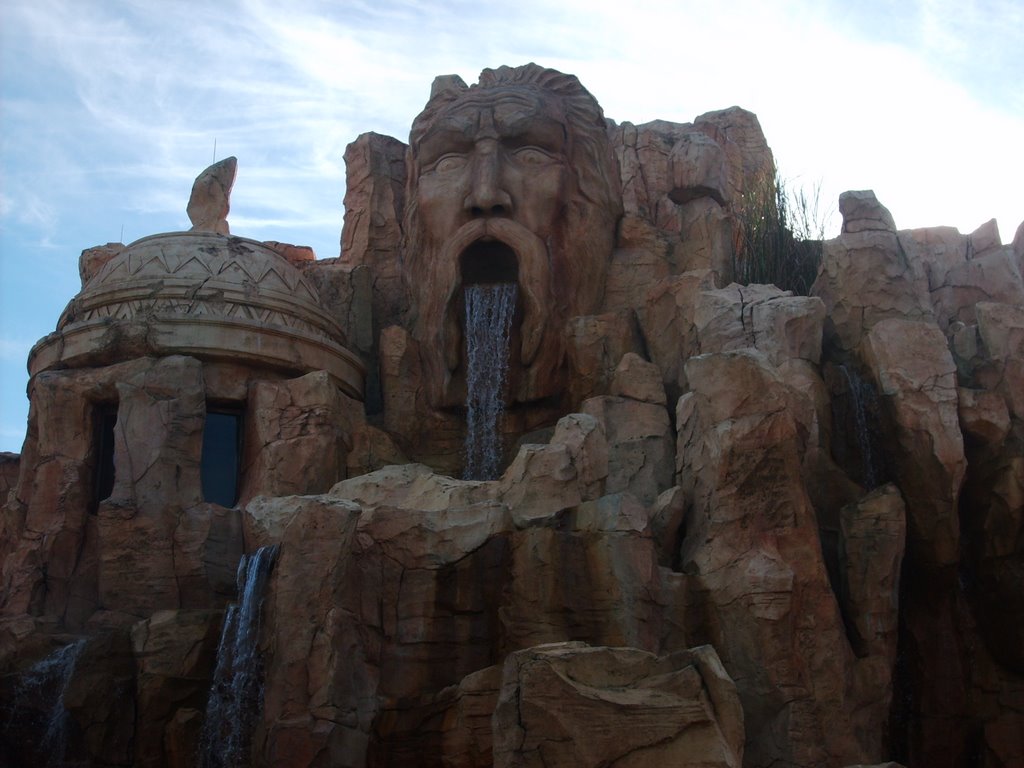 Poseidon's Falls at Mythos Restaurant. Islands of Adventure by JMLRUSB