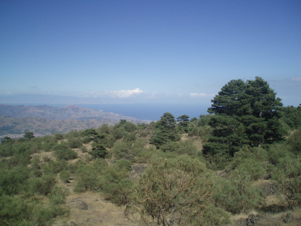 ETNA veduta sui monti di fronte e il mare in lontananza by ferdonio