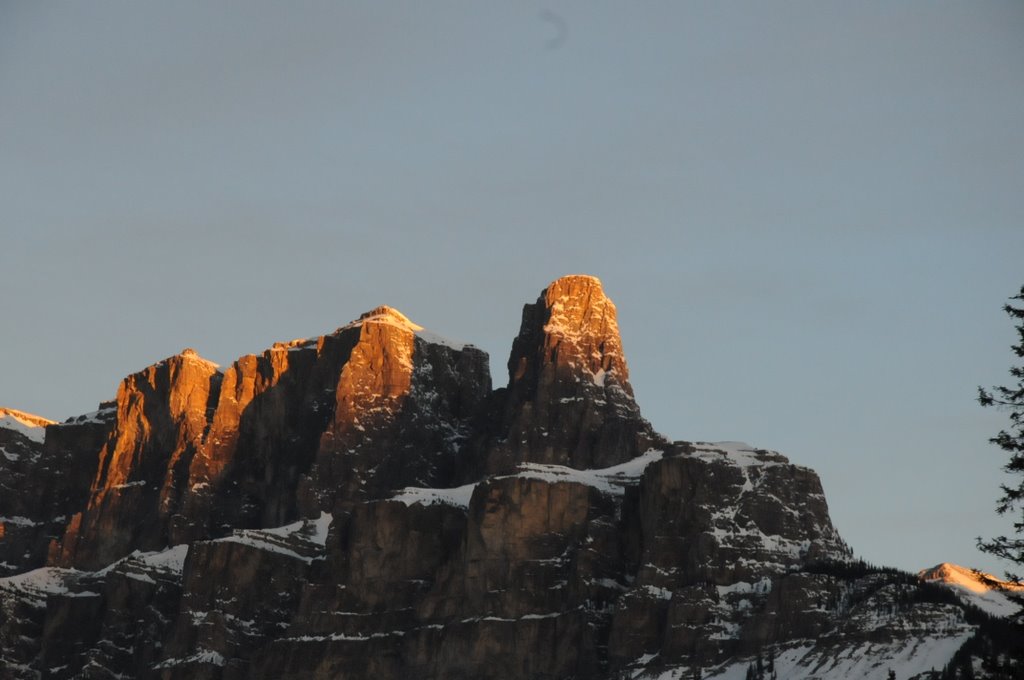 Sunshine "It's coming"National Park, Lake Louise by Tony