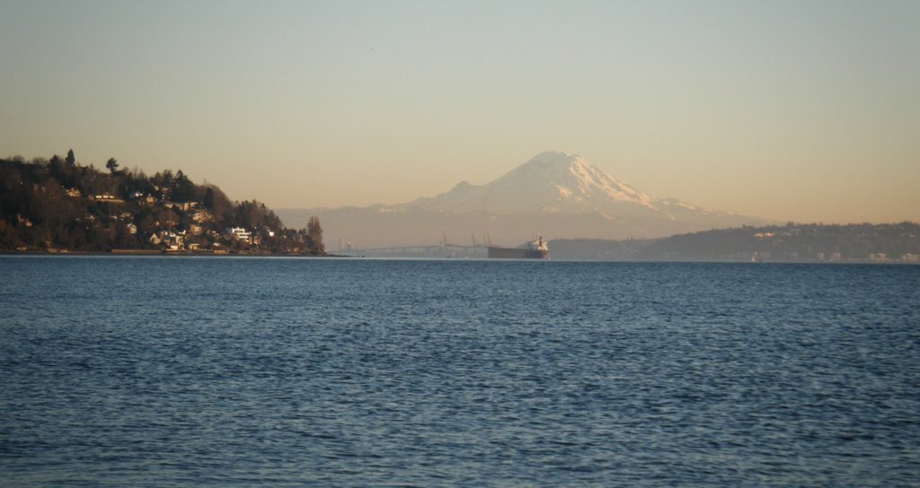 Rainier Over Puget Sound by TDCinSeattle