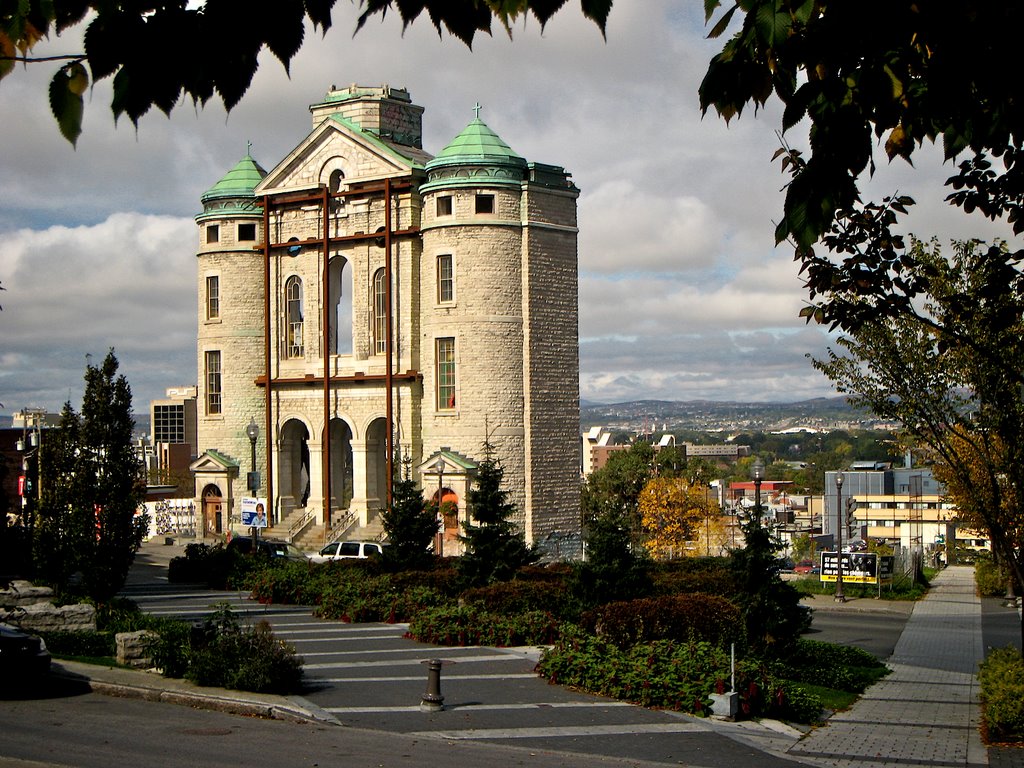 Church façade, Quebec City by philip c marshall