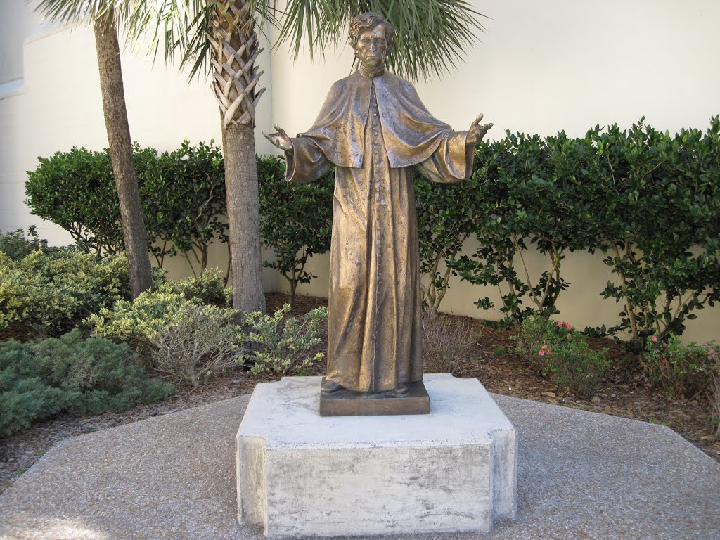 Felix Varela Statue at Saint Augustine Cathedral Basilica by Emilio Portuondo