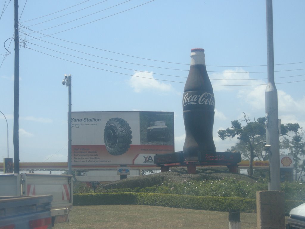 The Coke (R) Bottle at the Kibuye Roundabout - Jan 2009 by MaxFarrar