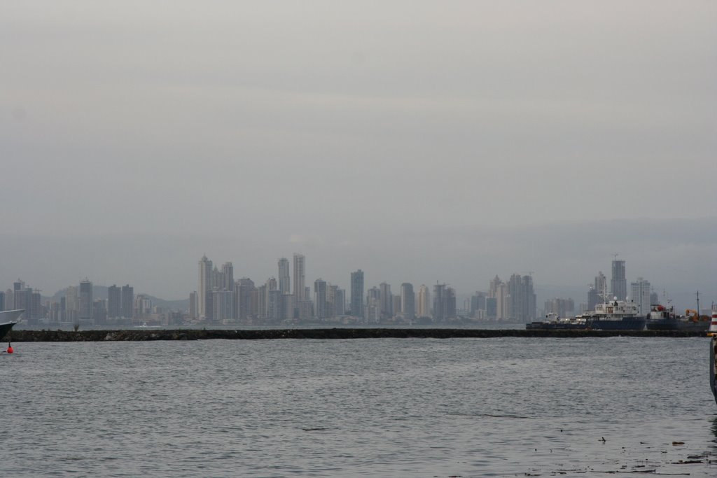 Panama city from Traffic Island by igordole