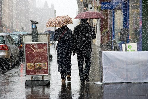 Royal Mile in a Snowfall by Joe Son of the Rock