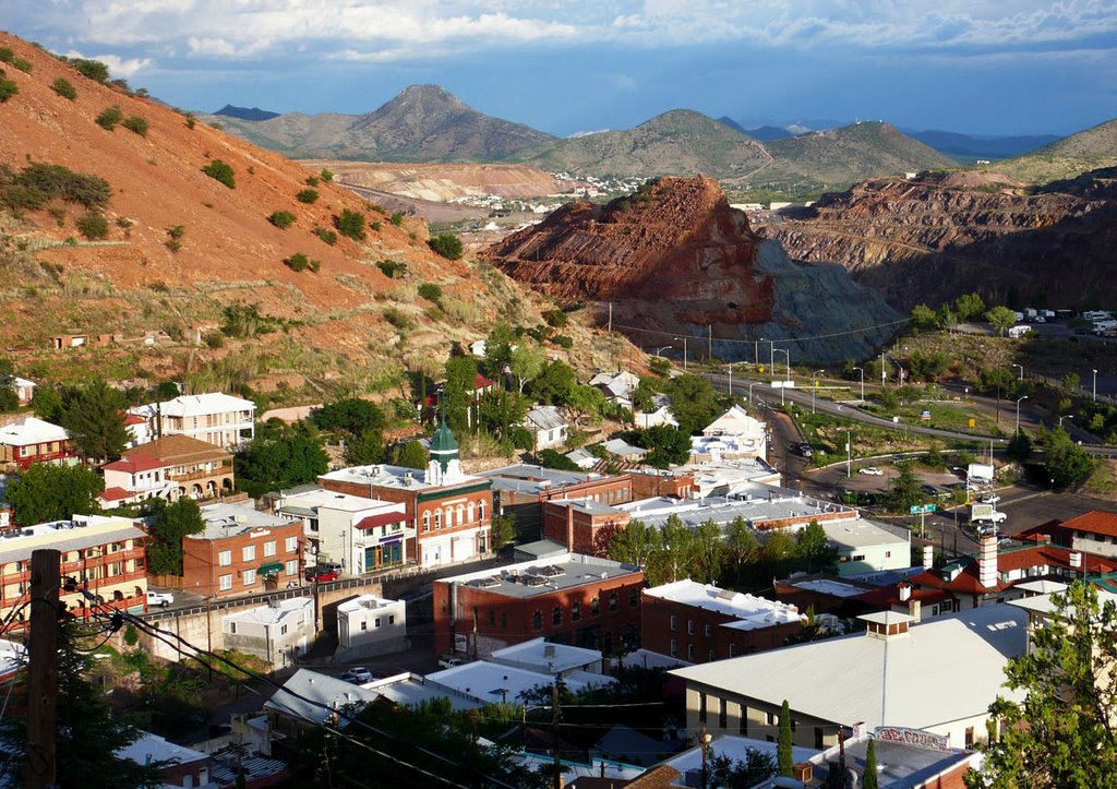 Bisbee, Arizona (with the Lavender Pit in the distance) by evokingimages