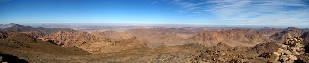 EGYPT, SINAI: Northward panorama in the direction of Igma plateau seen from the summit of Mount Abbas by Ashraf Nassef