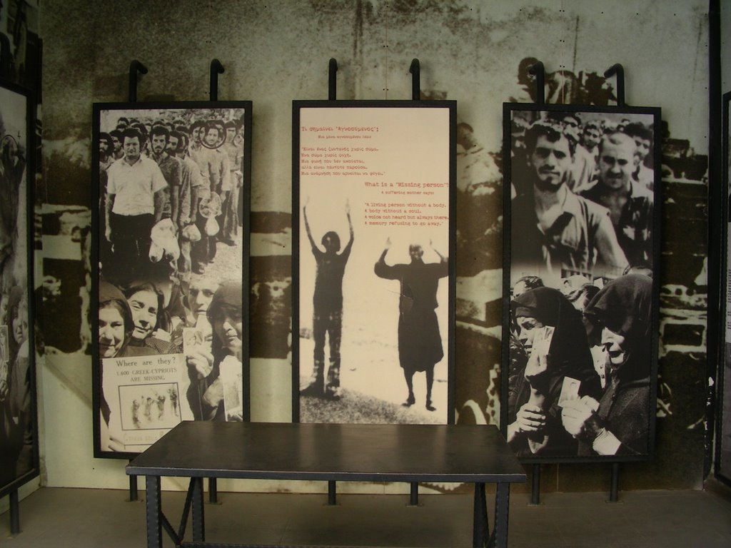 Photos of the missing People (after the Turkish invasion in Cypros in 1974) in lydra street in Nicosia. by anemos_cafe