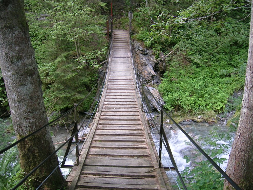 Die "Hintere" Hängebrücke am Kolsassberg by www.kolsassberg-run.at