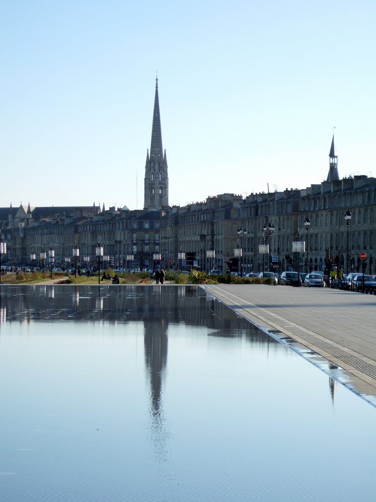 St Michel in the water mirror by Arnaud Amiel