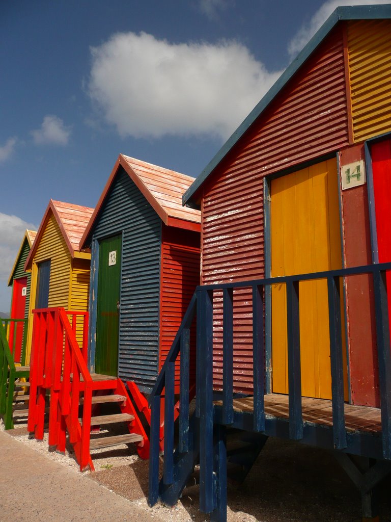 Bathing Huts, St James Beach, Muizenberg by Rob Ceccarelli