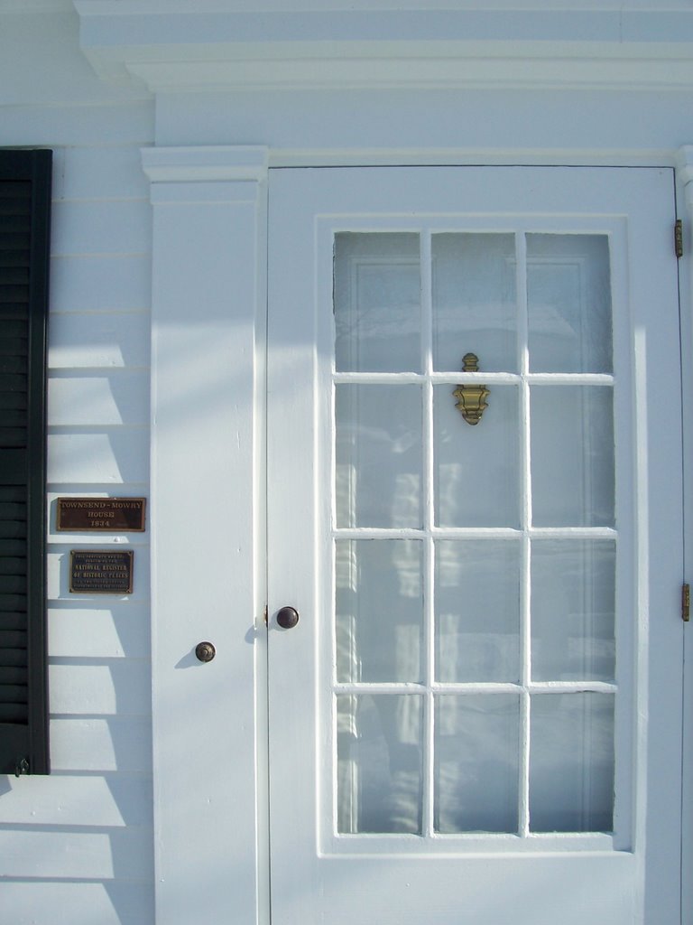 Door of Townsend House one block from Thomas Edison's boyhood home Milan Ohio USA by global_ant0n1us