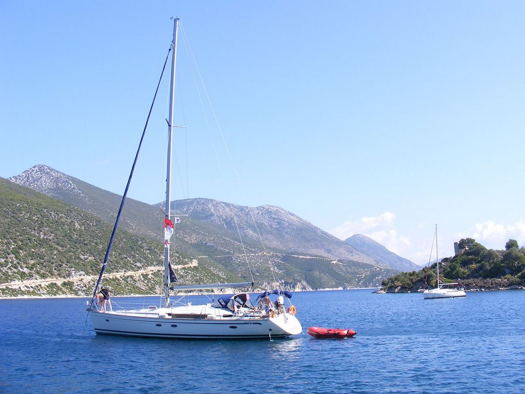 Beautiful morning at Porto Leone on Kalamos by Holger Tebbje