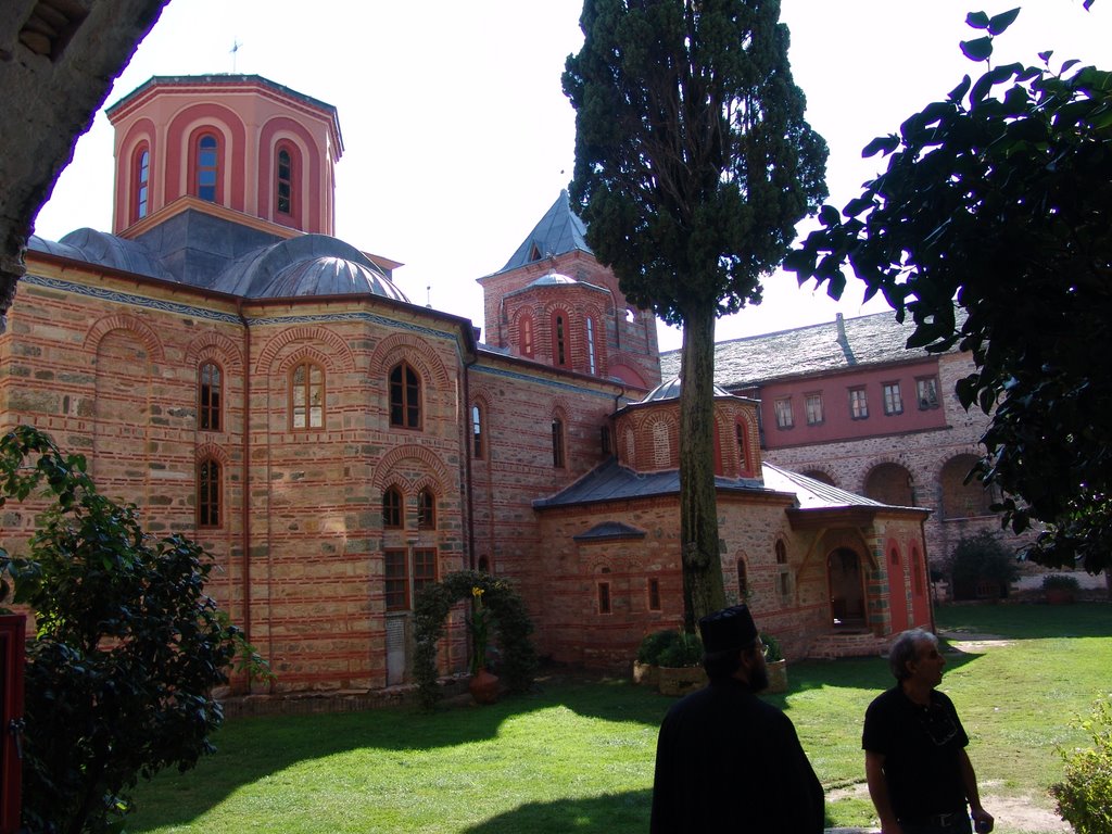 Mount Athos:Monastery Filotheou katholikon - Αγ.Ορος: Ιερά Μονή Φιλοθεου καθολικον by Tefronidis