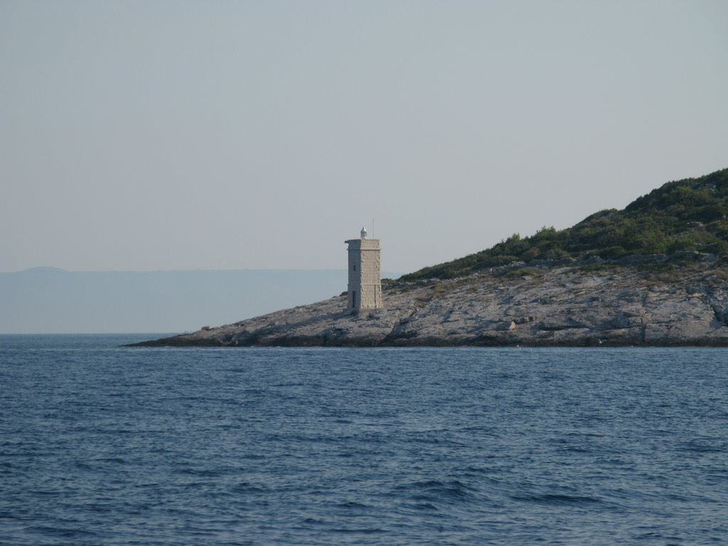 Lašćatna, the lighthouse at the eastern end of island Brac, 2008. by klimajajac