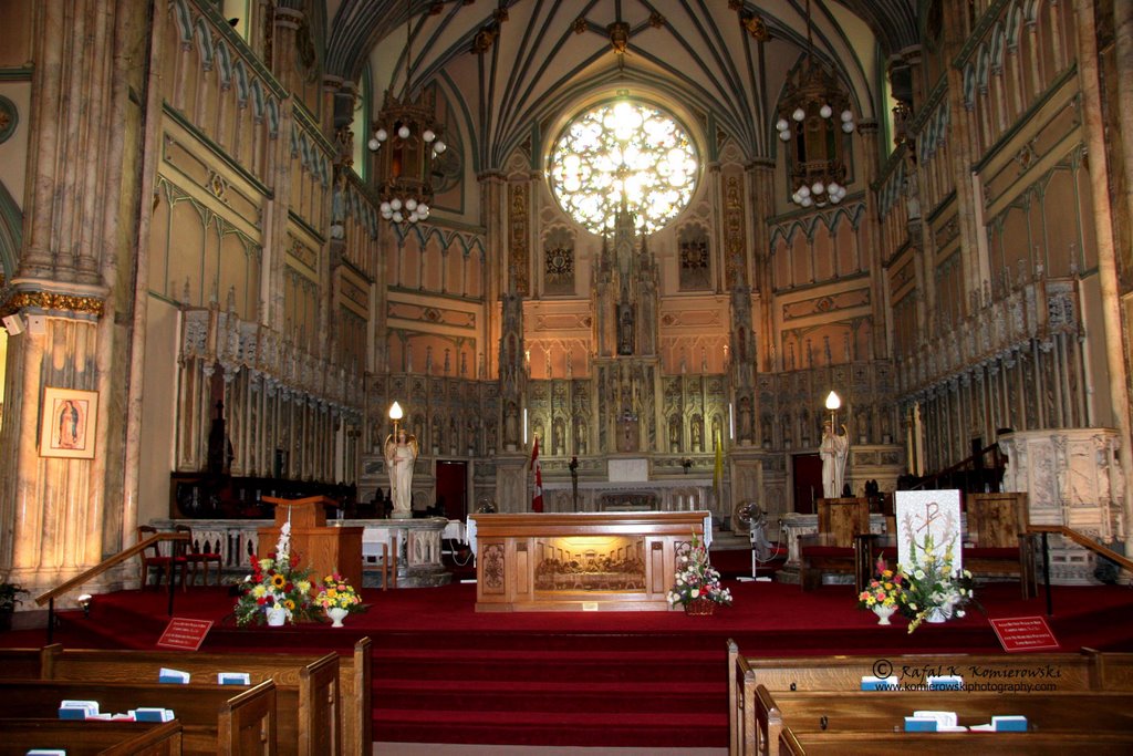 Neo-Gothic Saint Dunstans Basilica In Charlottetown, PEI, Canada by Rafal K. Komierowski