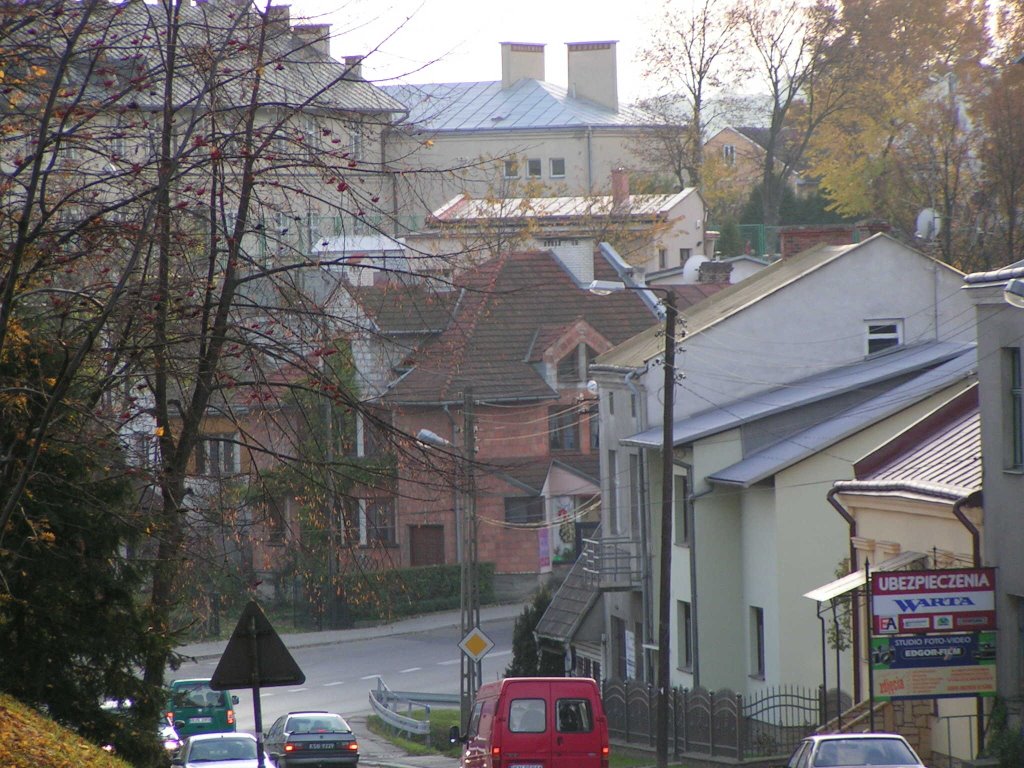 Biecz - Kazimierza Wielkiego street and over Grodzka street by wuhazet