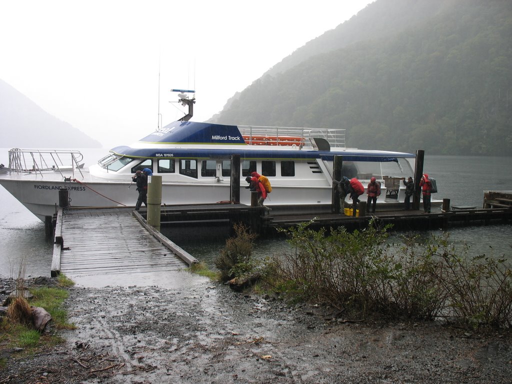 Glade House Wharf - Beginning of Milford Track by arnetra