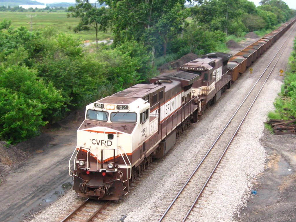 Dash 9W 1251 num trem de minério vazio seguindo para MG by LRPictures