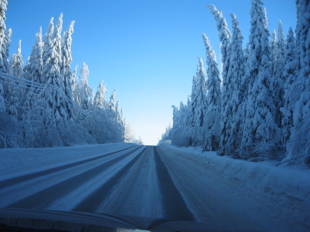 Winter-road, near to Sotkamo by slkbruuno