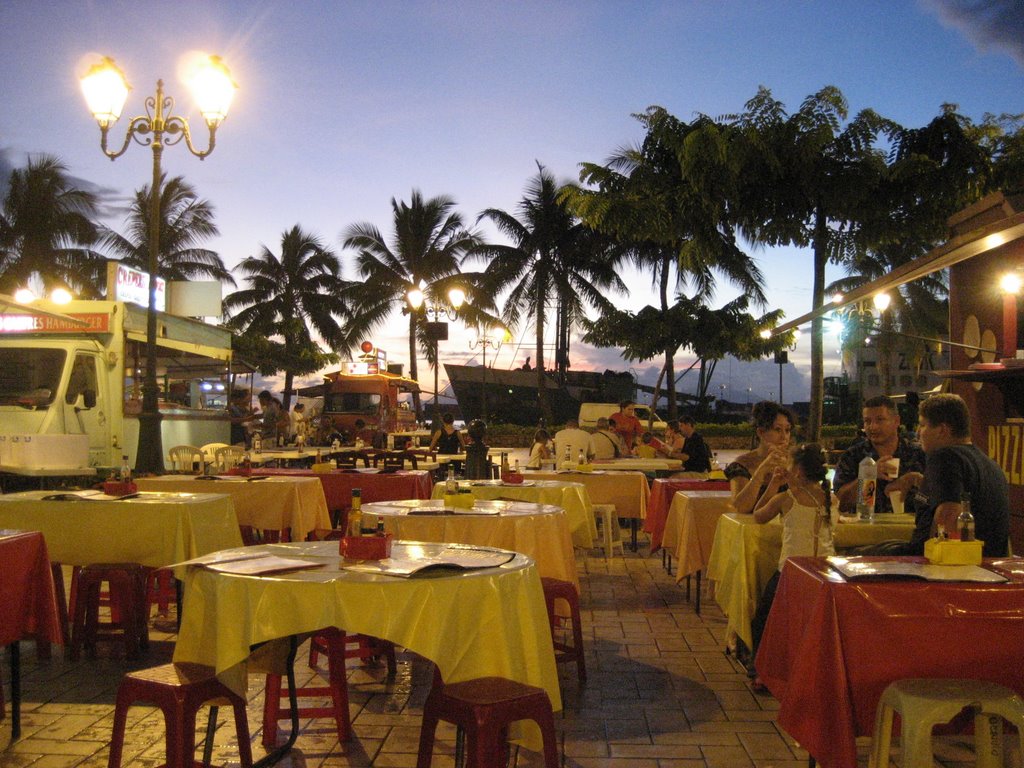 Early evening before the crowds descend to feast at Les Roulottes by Peter Gill | UK