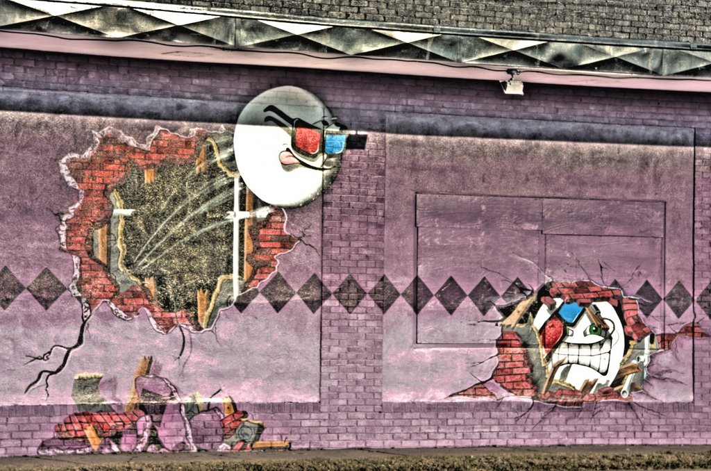 The Cartoon Wall on Pacific Ave by SirFin