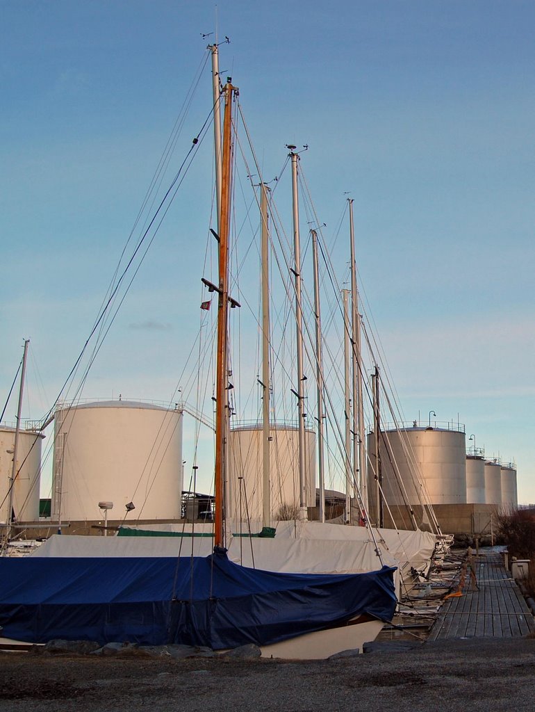 A Sunday Walk Round Stavanger 5 - Oil Storage Tanks by Amelia Royan