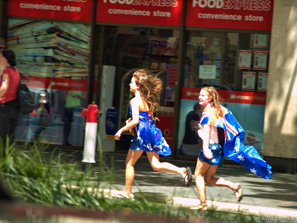 Patriotic Girls on Australia Day by Rainer L