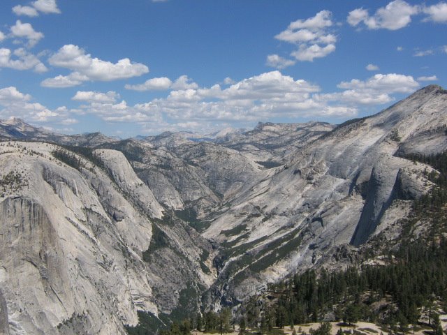 View from top of Half Dome, facing east 9/06 by JustineS