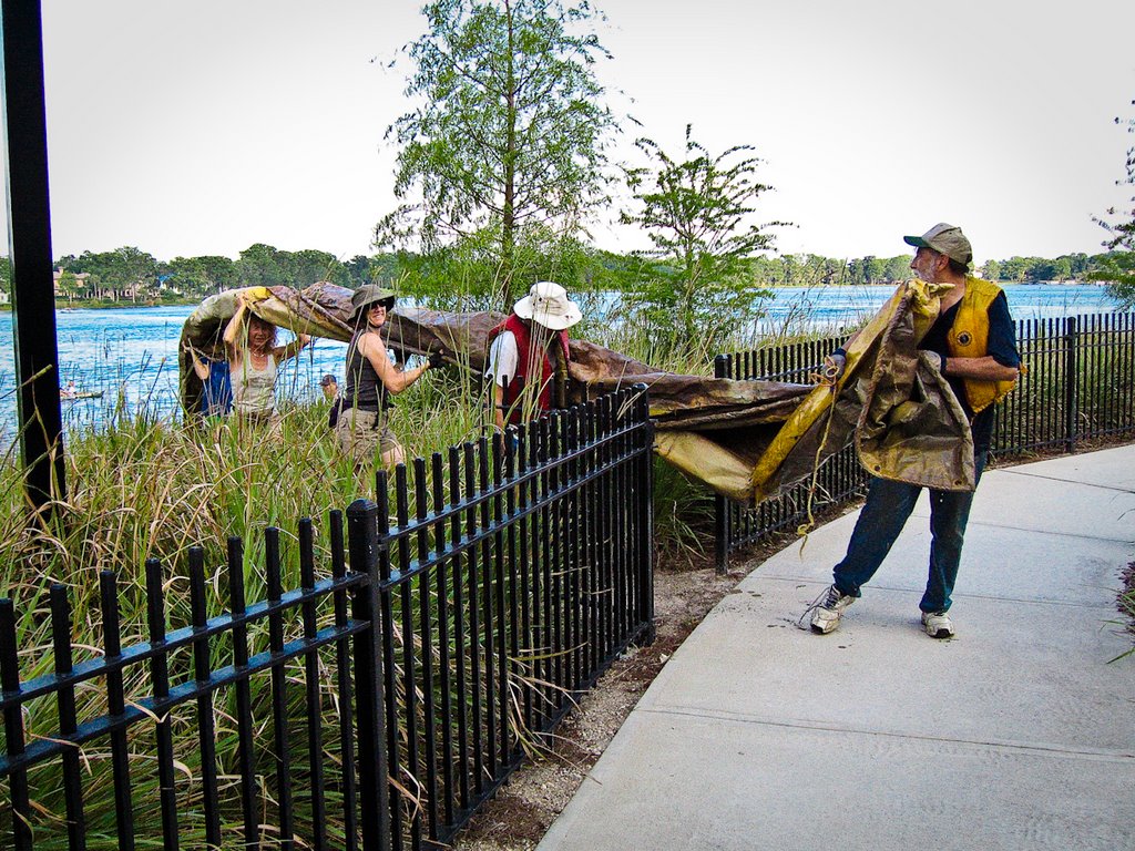 Eco-Action Cleaning Lake Virginia by Rip Tragle