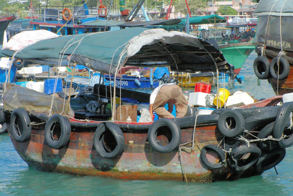 Bent Over His Sampan by cwgoodroe