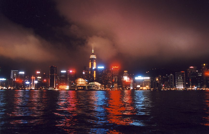 Hong Kong at night. by Paul Robbins