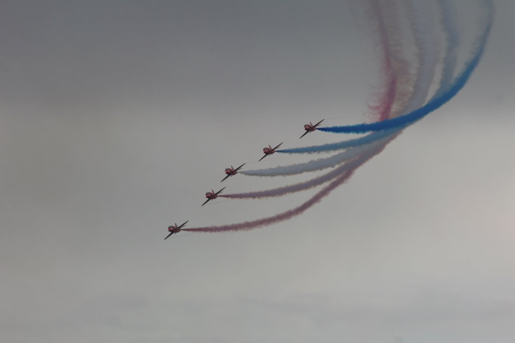 The RAF Red Arrows at Waddington by alan drury